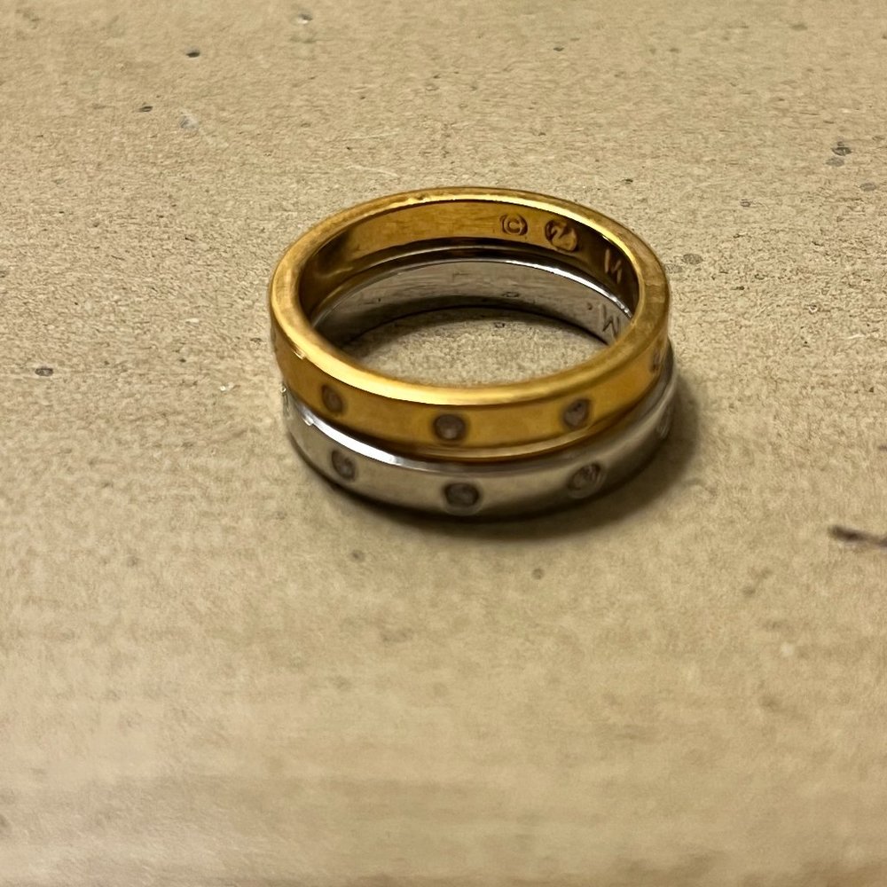 Swarovski Gold And Silver Stackable Ring - image 1